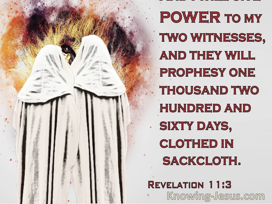 Revelation 11:3 Power To My Two Witnesses Who Will Prophesy 1260 Days (red)
